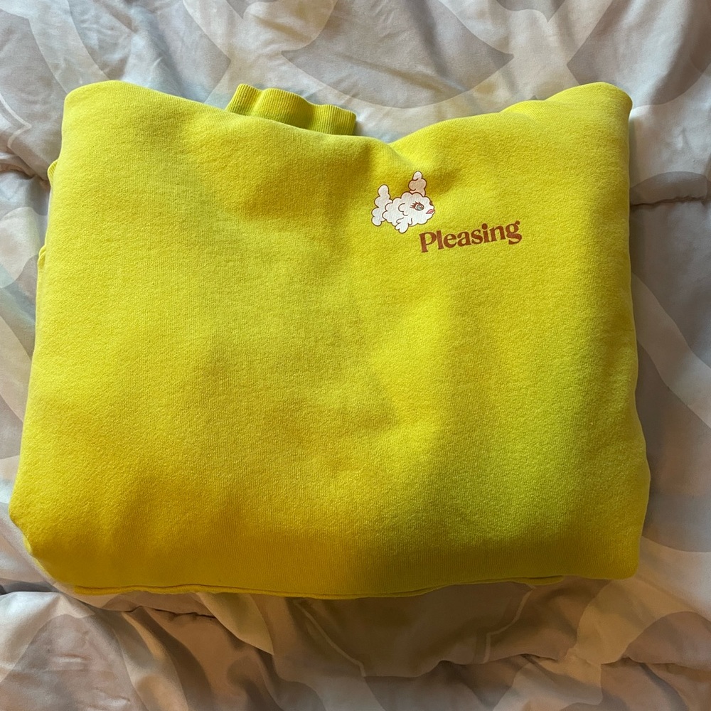 Harry Styles Pleasing Limited Edition Coachella Hoodie Yellow Size Medium